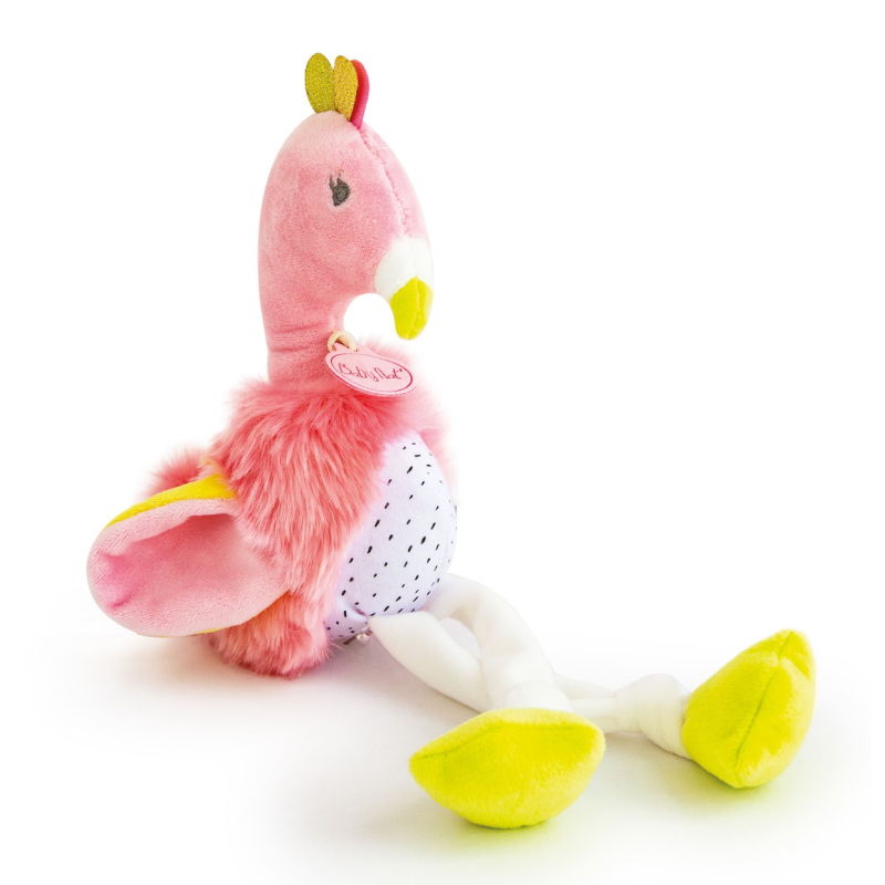  - petits voyageurs - peluche flamant rose 30 cm 